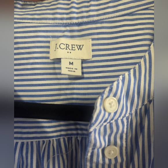 JCrew Striped stretch cotton poplin tiered dress, Sz 6 - Picture 4 of 6